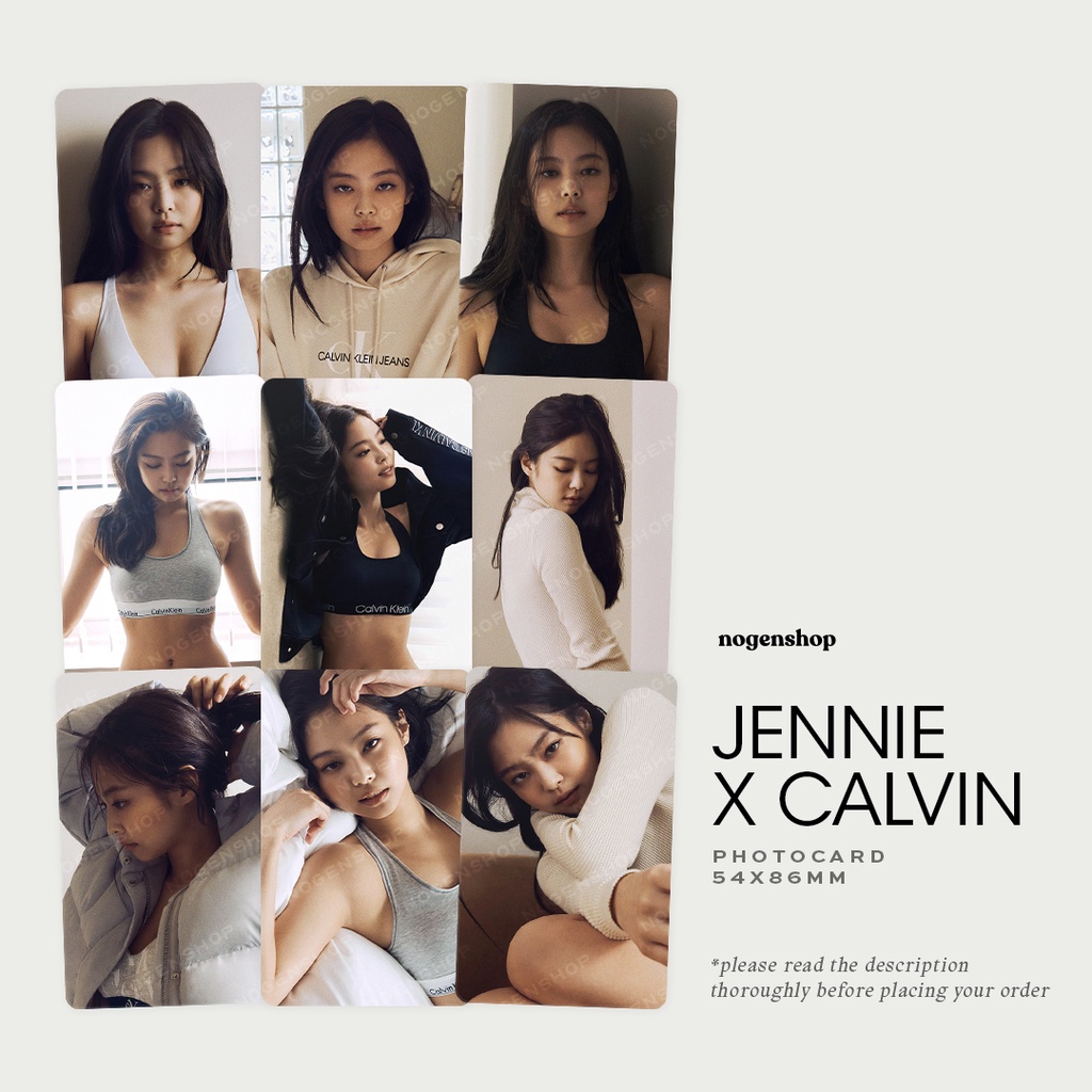 PHOTOCARD BLACKPINK JENNIE X CALVIN KLEIN 2 [FANMADE]