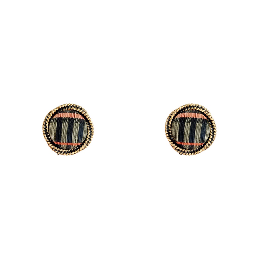 Shuling Ins Style Retro Stud Earrings female Hit-colored Round Earrings