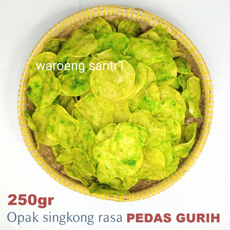 

Keripik opak singkong koin rasa pedas gurih mentah wonosobo empuk renyah siap goreng 250gram