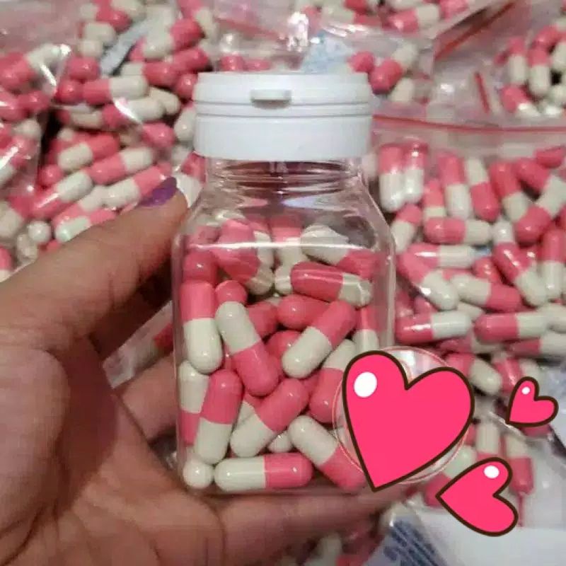 Kapsul Pelangsing Pink Putih obat diet dokter asli isi 30