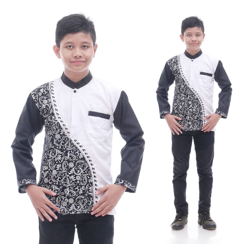 BAJU KOKO ANAK kombinasi anak remaja SD SMP//kurta anak//koko anak terbaru