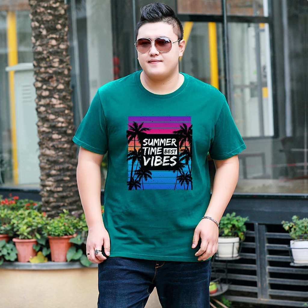 Baju Kaos Pria Jumbo Vacation Tshirt Bigsize XL XXL Distro DTF