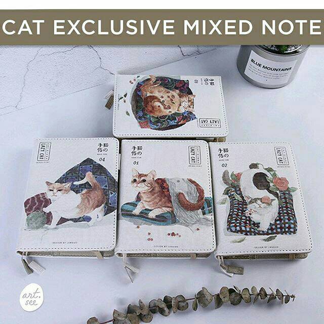 

Lazy Cat Exclusive Mixed Notebook - konsidi buku sedikit kuning