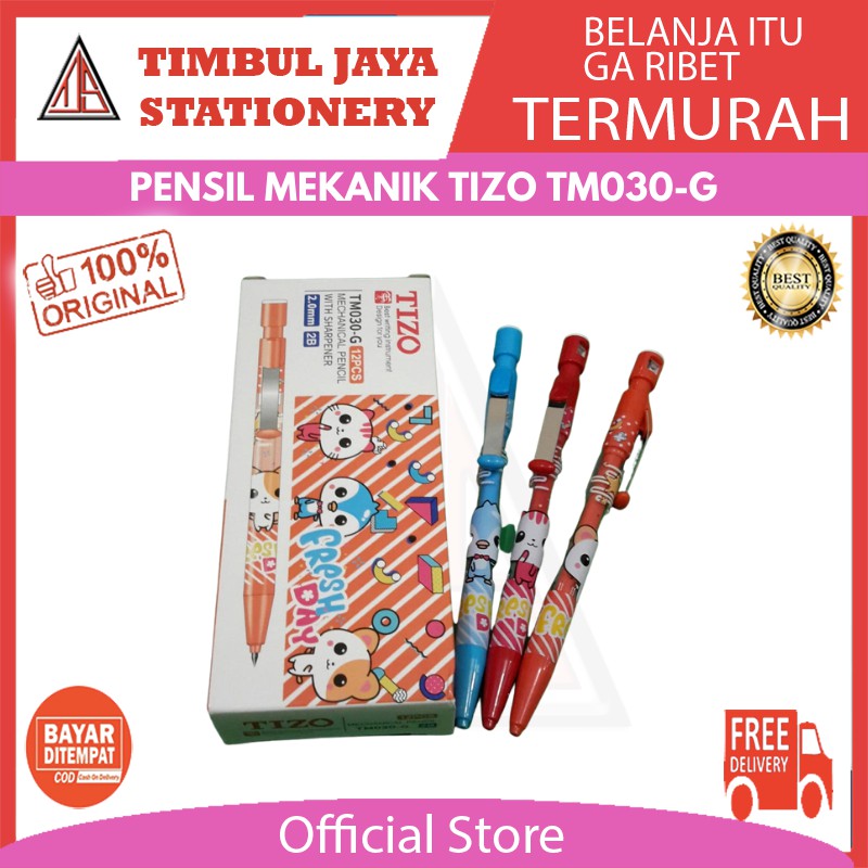 

Pensil mekanik / mechanical pencil tizo fresh day cute 0.2mm TM-030G