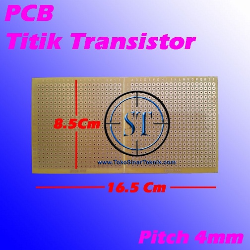 PCB Lubang Transistor Lobang TR Breadboard Matrix Board Titik Kaki TR Papan Circuit 16x8cm