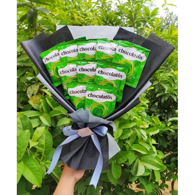 (S) BUKET CHOCOLATOS MATCHA KEREN CANTIK UNIK/paket/bingkisan Snack Ulang Tahun/Ultah/ Wisuda/Kado/Hadiah