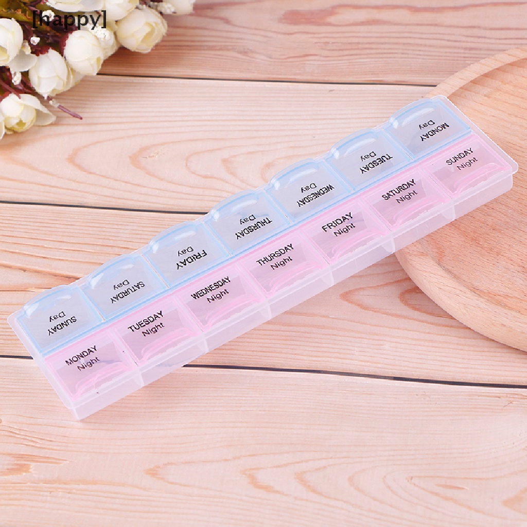 1 Pc Kotak Penyimpanan Pil Tablet Obat Mingguan 7 Hari