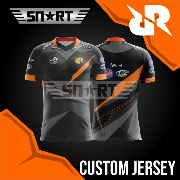 Jersey RRQ Esport Custom Printing Terbaru 2021 Gaming Bisa Ganti Nama Sendiri FF, PUBG Mobile