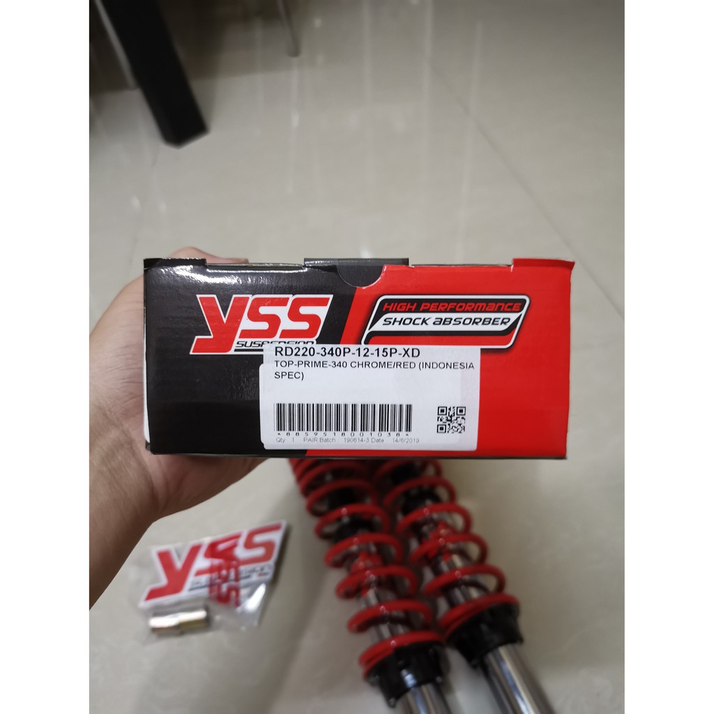 SHOCK BELAKANG YSS TOP PRIME BEBEK HONDA SUPRA REVO BLADE RXKING 340MM