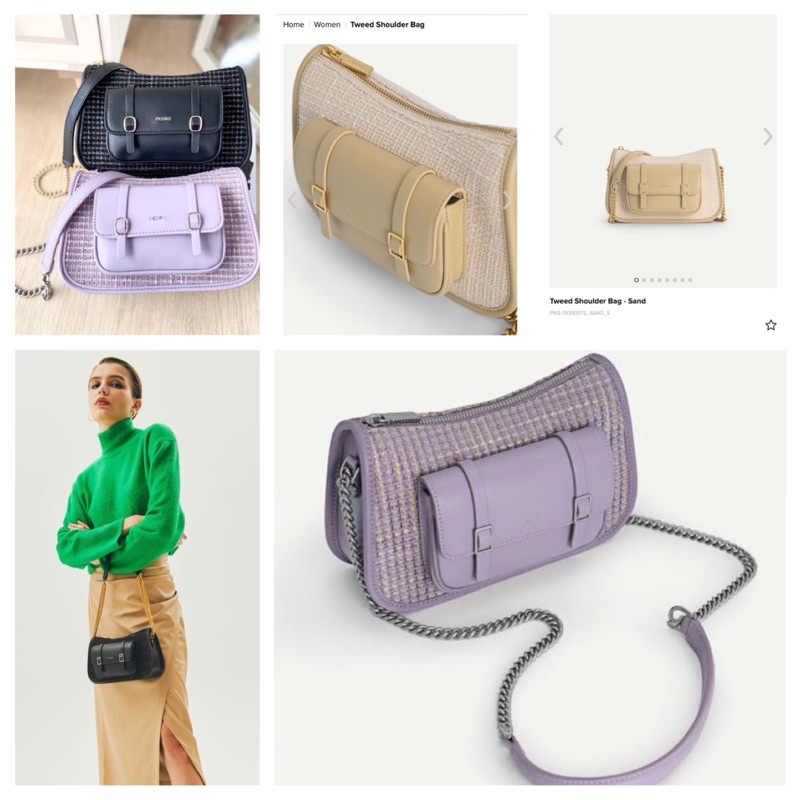 PEDRO TWEED SHOULDER BAG