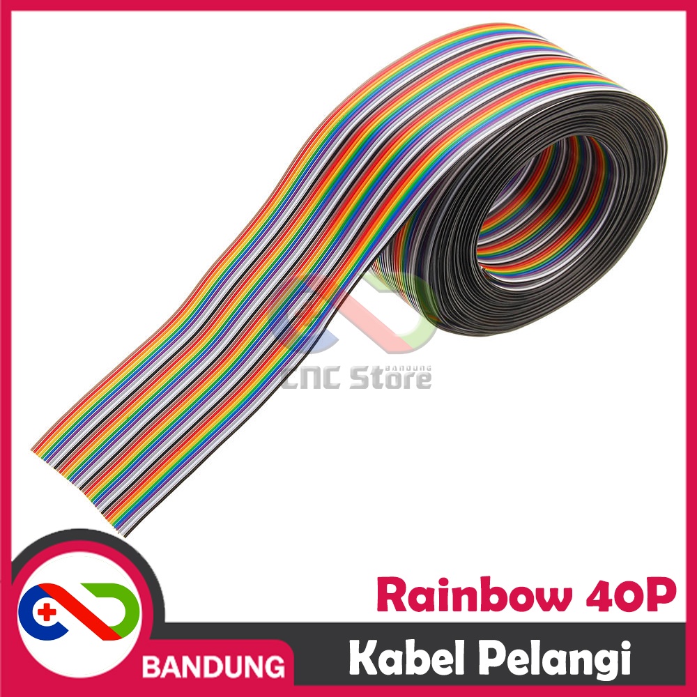 KABEL PELANGI 40 PIN 1M KABEL RAINBOW 40 PIN KABEL PITA RIBBON