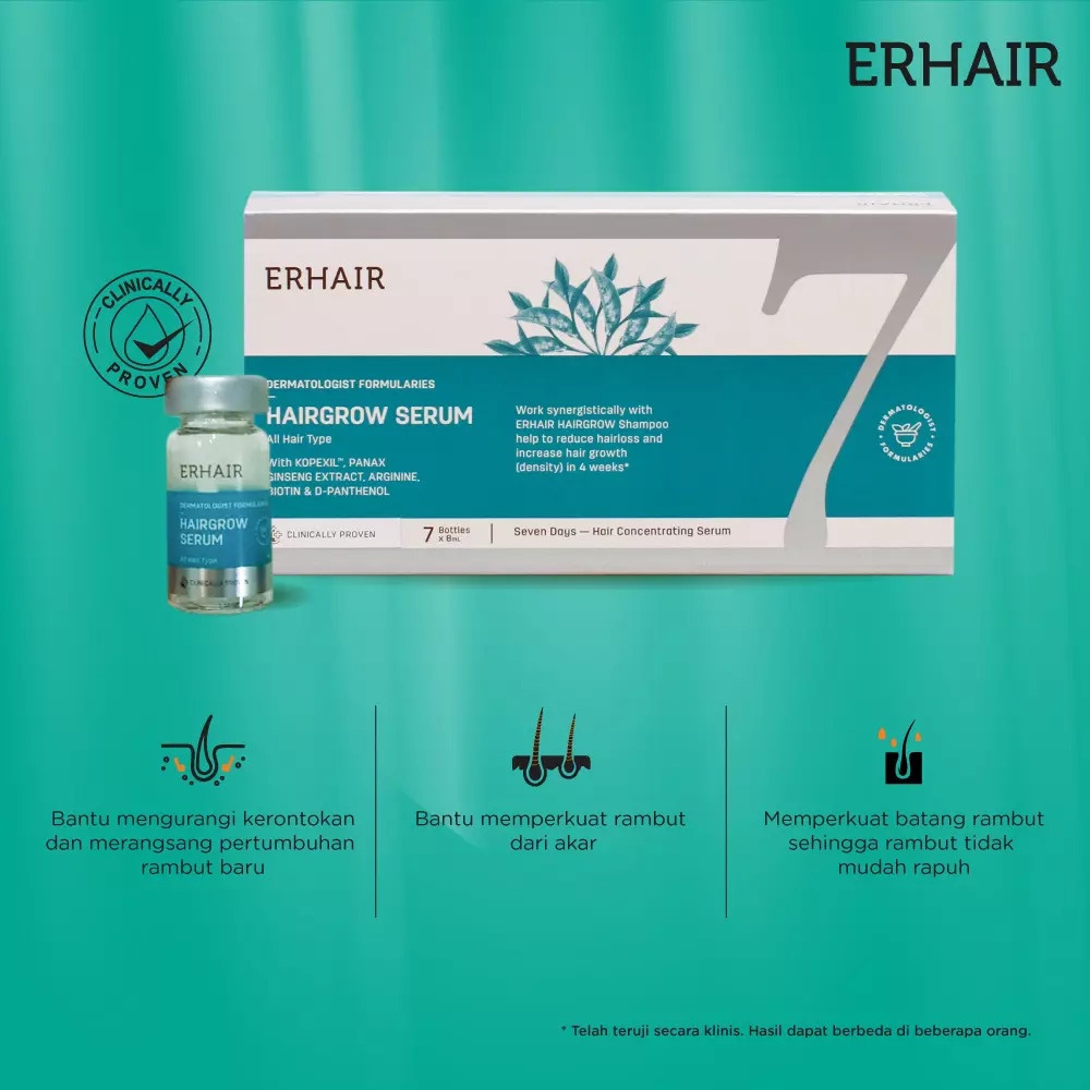 ERHAIR Hairgrow Serum 7 X 8 ML - Serum Penumbuh Rambut