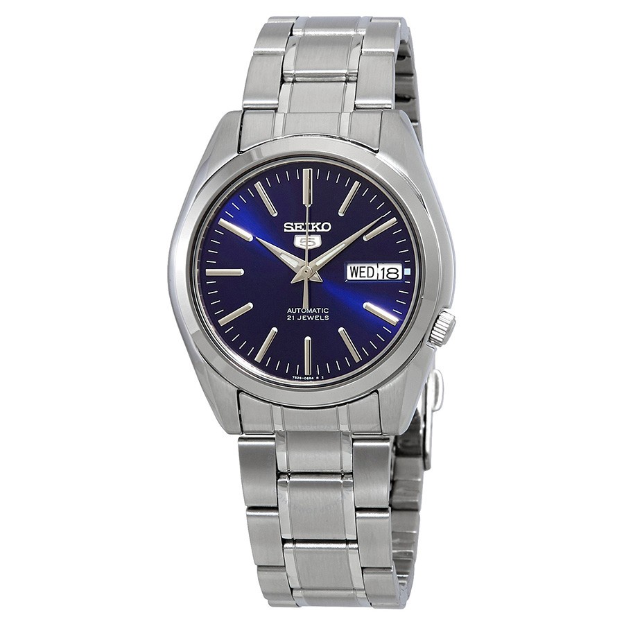 Seiko 5 SNKL43K1 Automatic Blue Sunray Dial Stainless Steel - Jam Tangan Pria
