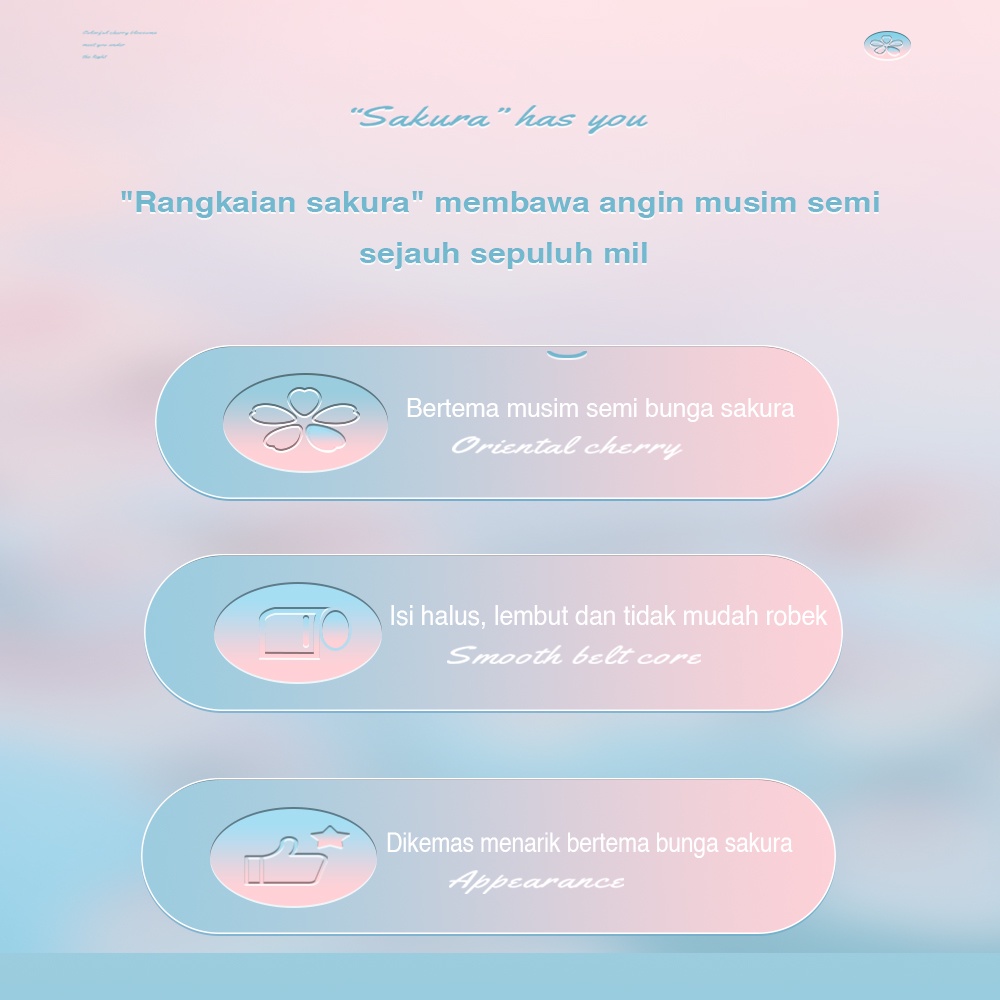 Deli Correction Tape / Tip Ex Kertas 8m Design Sakura 71540