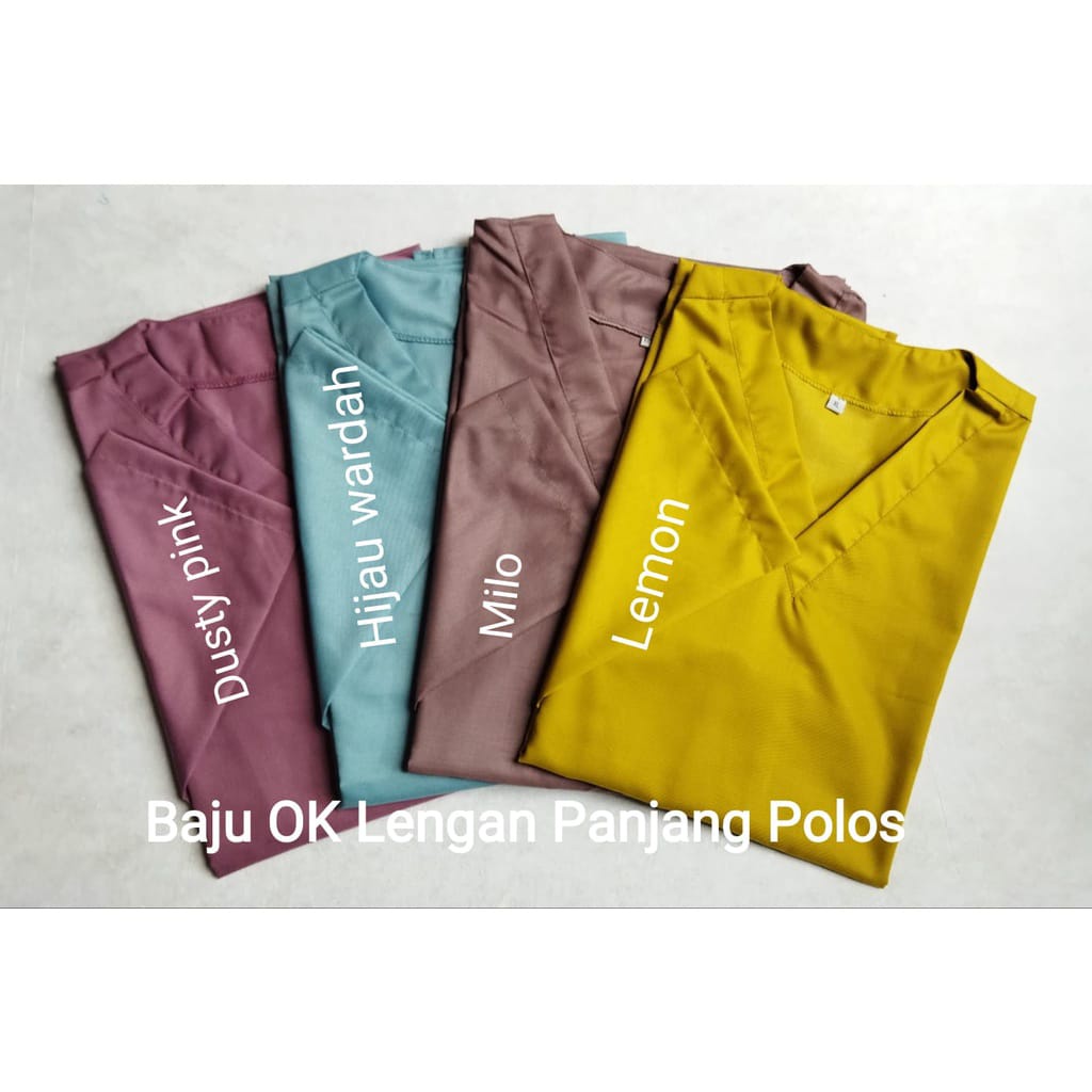 Baju Ok OKA Lengan Panjang Part III | Baju Jaga Perawat Bahan Toyobo Original