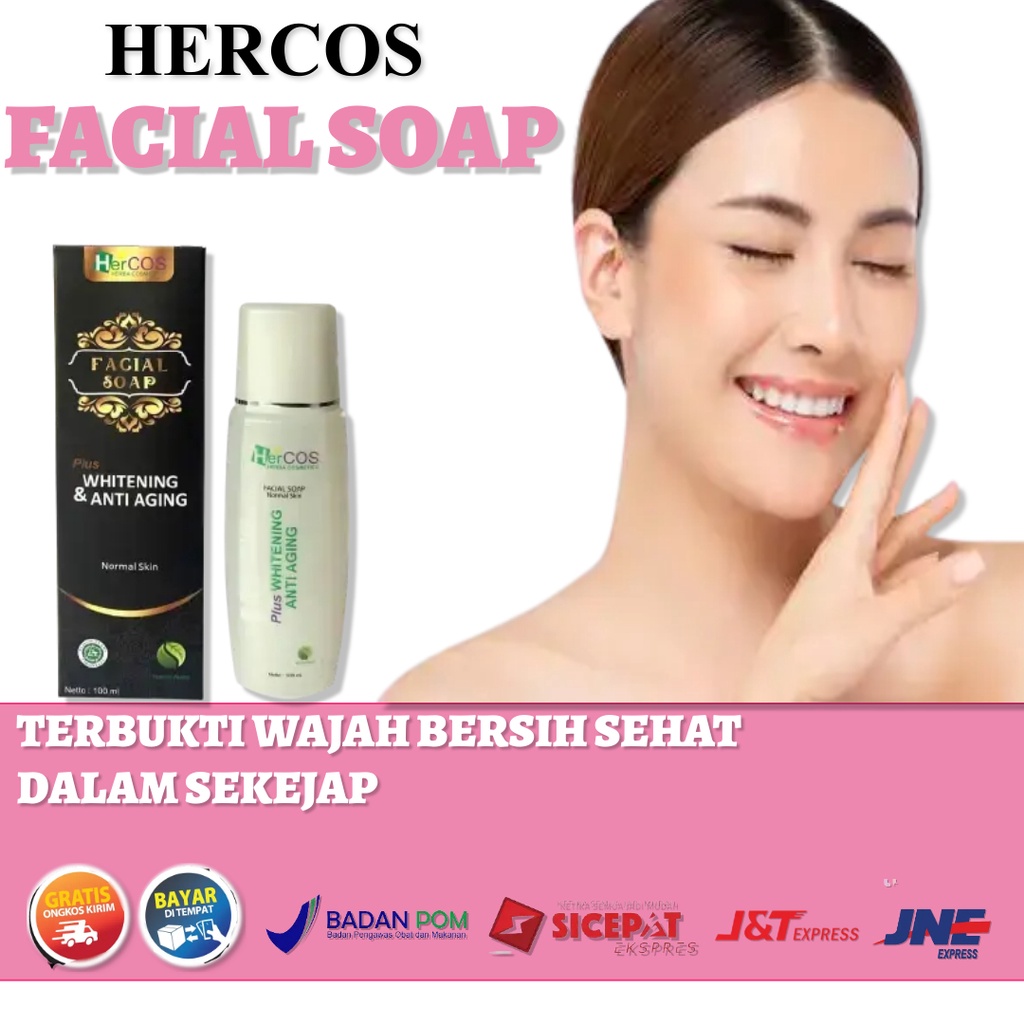 Sabun Pemutih Wajah HERCOS Facial Soap