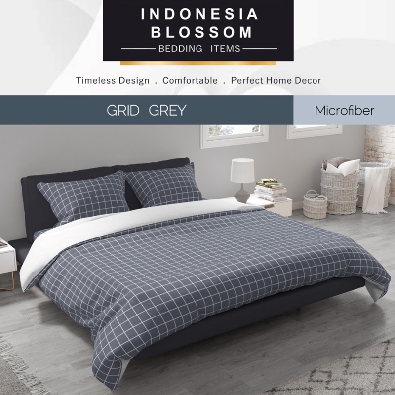 Sprei Aesthetic Ukuran 180x200 160x200 120x200 90x200 Kotak Kotak Seprei Best Material and Qualitas Bahan MicroFiber