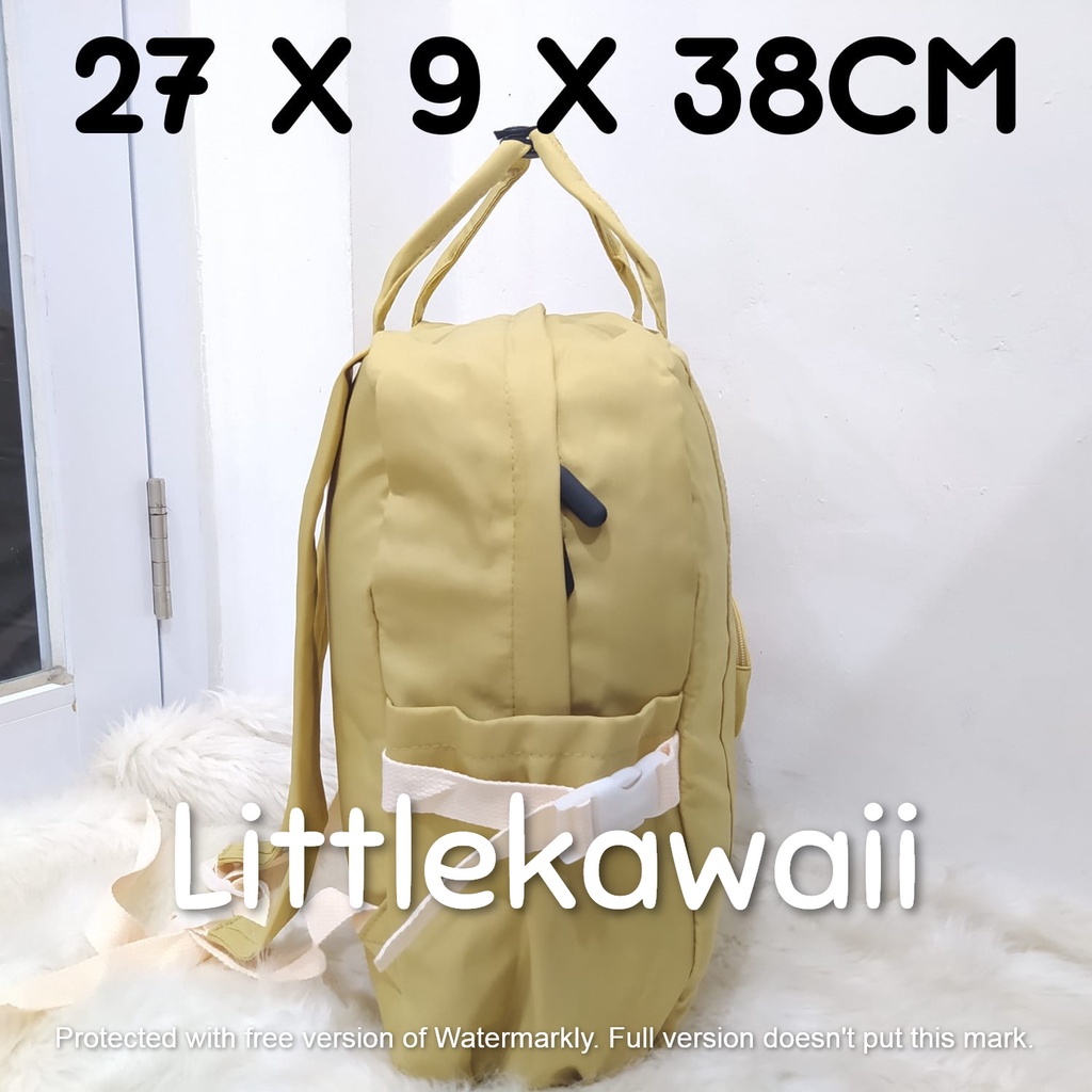 LK/Tas Ransel Laptop Backpack Tenteng Sekolah Fashion Korean Style Anak Remaja Dewasa Gesper Gantungan Dompet Bear Import