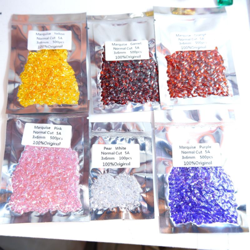 A5 Quality Permata Cubic Zirconia Tetes Air Pear Shape Tear Drop Perbutir