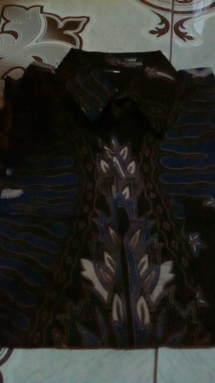 Kemeja Batik Pria Lengan Pendek Hitam Hem Baju Batik Pria Lengan Pendek Ukuran M L Xl Xxl