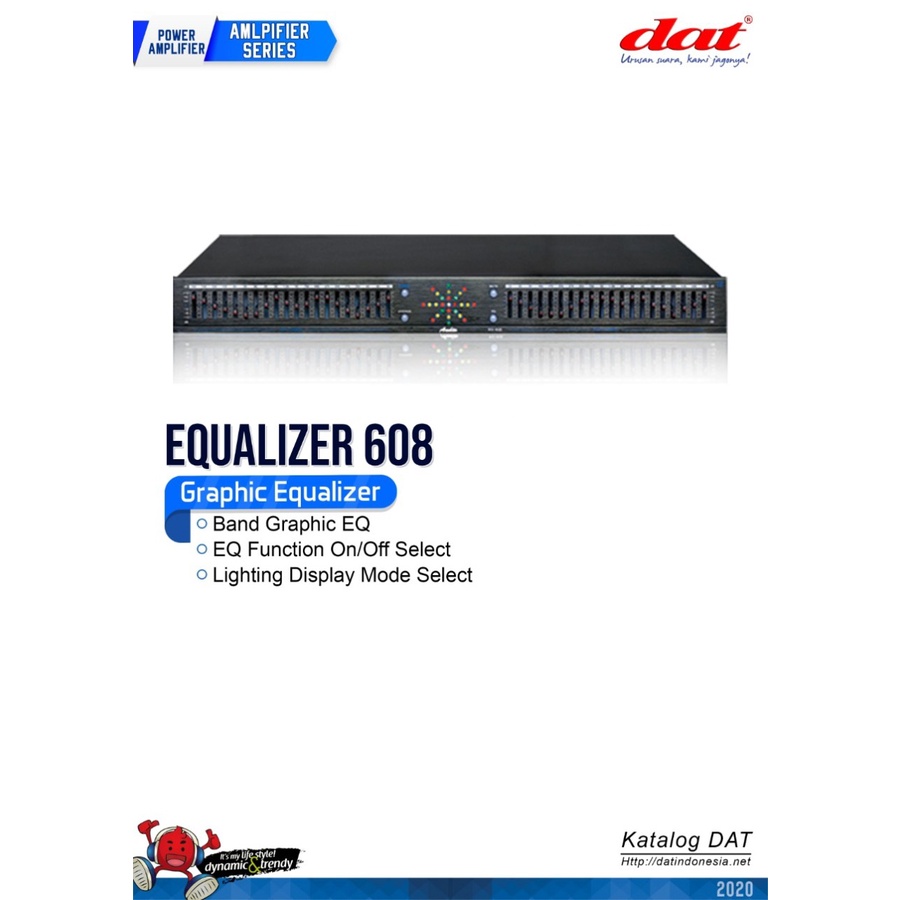 EQUALIZER EKUALISER EQUALISER DAT EQ 608 DAT EQ608 ORIGINAL 2X20 CH