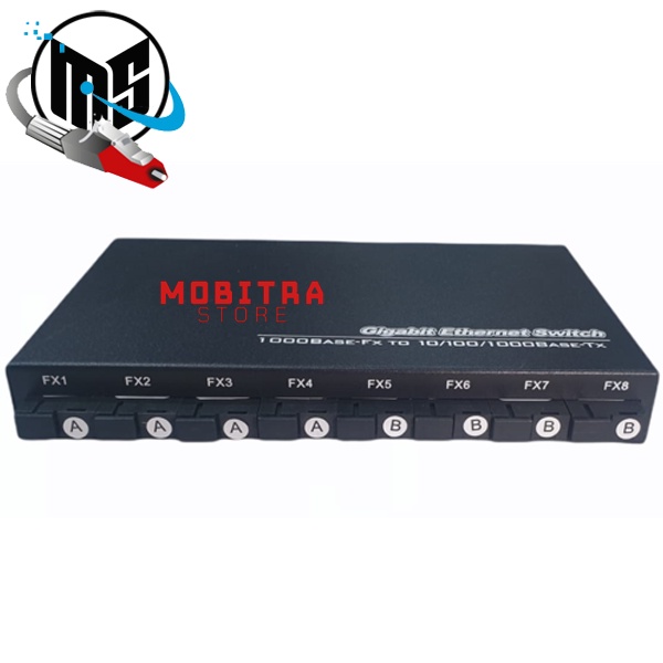 Media Converter 8 SC 2 LAN Gigabit | Ethernet Fiber Switch 8 Port FO 2 Port LAN Gigabit