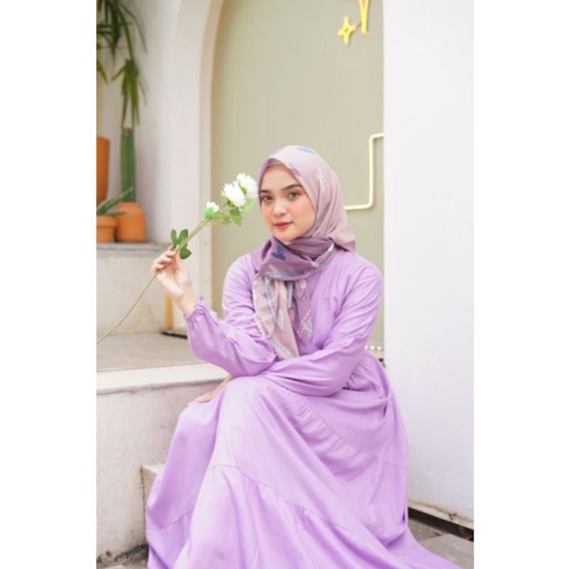MURAH HANUM DRESS POLOS / CASANDRA DRESS RAYON / GAMIS PUTIH / BUSUI FRIENDLY / GAMIS WANITA MUSLIM