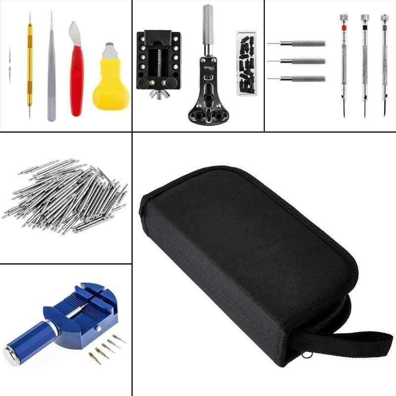 TaffSPORT Peralatan Reparasi Jam Tangan Repair Tool Kit Set - C10050 [Hitam]