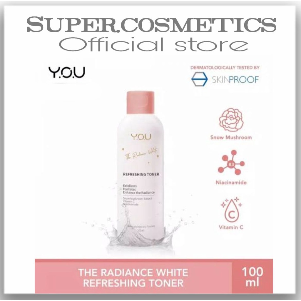 Kosmetik You The Radiance White Toner Wajah / Refreshing Toner