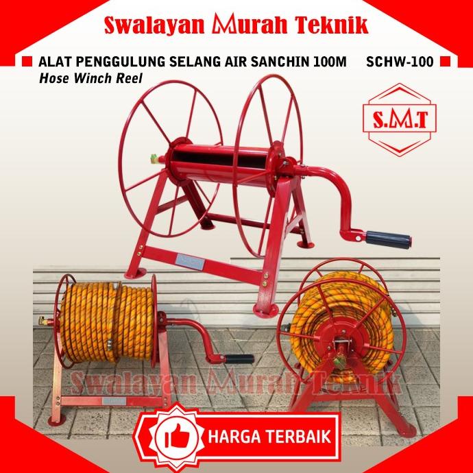 +++++] Penggulung Alat Gulung Selang Air SANCHIN Hose Winch Reel SCHW100 100M