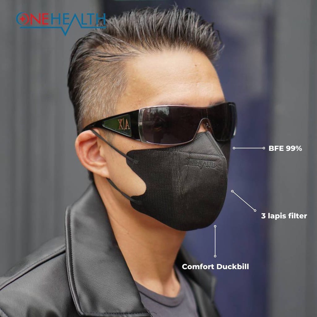 MASKER MEDIS DUCKBILL ONEHEALTH COMFORT 3D 3PLY ISI 50 PCS / ONEHEALTH SURGICAL COMFORT 3D MASK