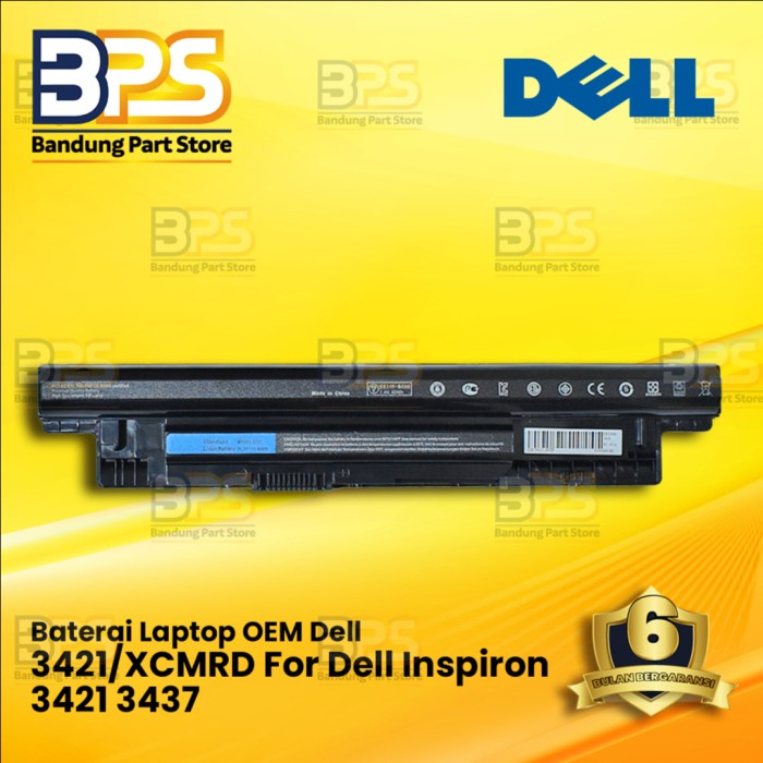 Baterai Battery OEM Dell 3421/XCMRD For Dell Inspiron 3421 3437 40Wh