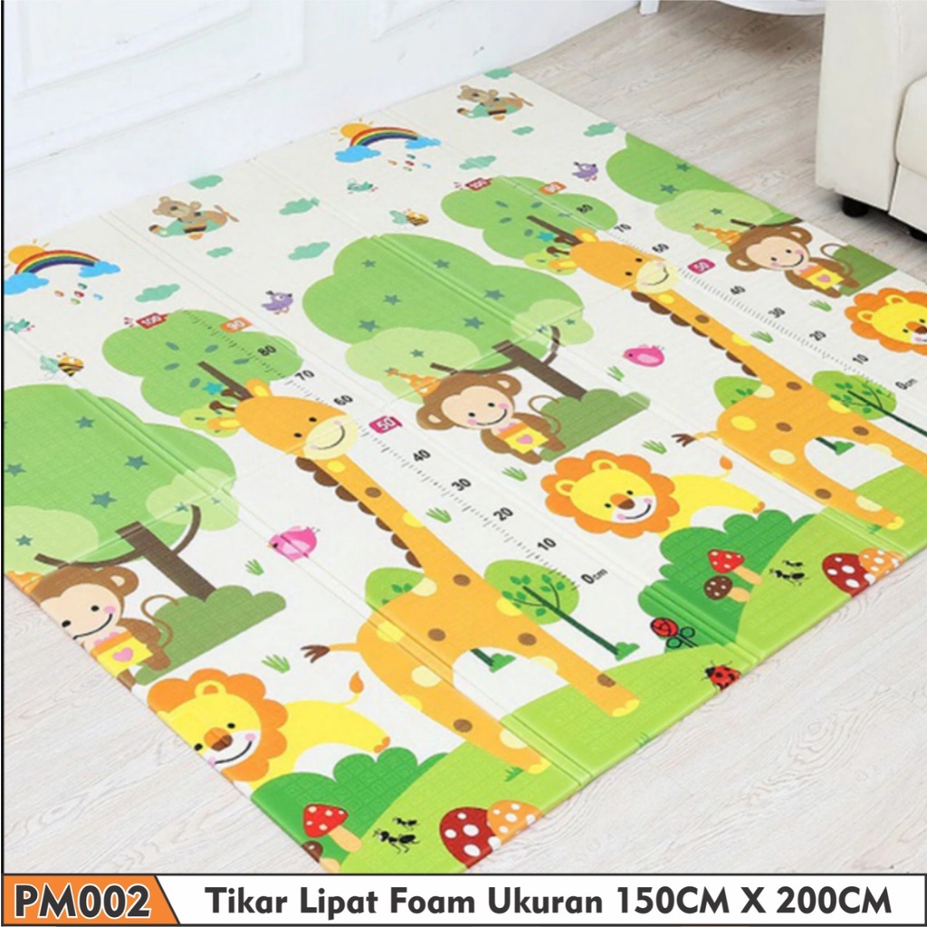 PROMO Playmat Tikar Lipat Anak Size 150 x 200CM 180 x 200CM Bolak Balik Tikar Lipat Anak Playmat Kualitas Premium - TERMURAH