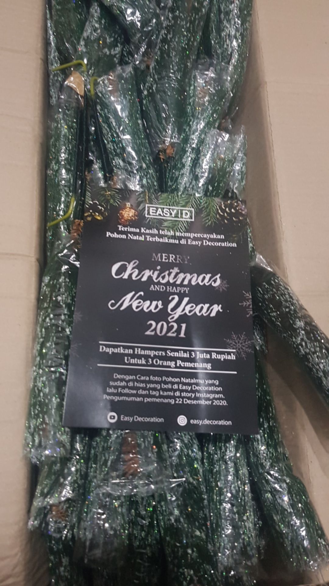 Pohon Natal Jarum Premium Tinggi 1.5 Meter 150 Cm 5 Feet Ft Tipe Pine Christmas Tree