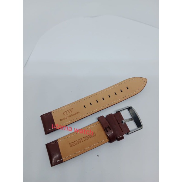 Tali Jam Tangan Daniel wellington DW Strap Tali Jam Leather DW Daniel wellington DW 20Mm hitam coklat