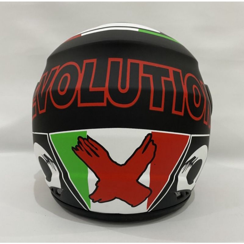 Helm Half Face Dewasa Evo Inovation Motif NOUVO Italy Model Seperti Helm GM Original / Helm Pria / Helm Wanita -Bukan Helm GM ORIGINAL KYT DJ MARU KYT KYOTO