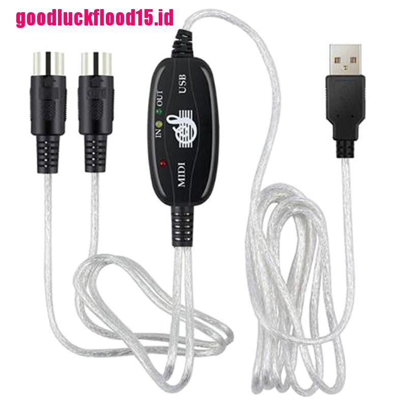 {LUCKID}USB IN-OUT MIDI Interface Cable Converter to PC Music Keyboard Adapter Cord