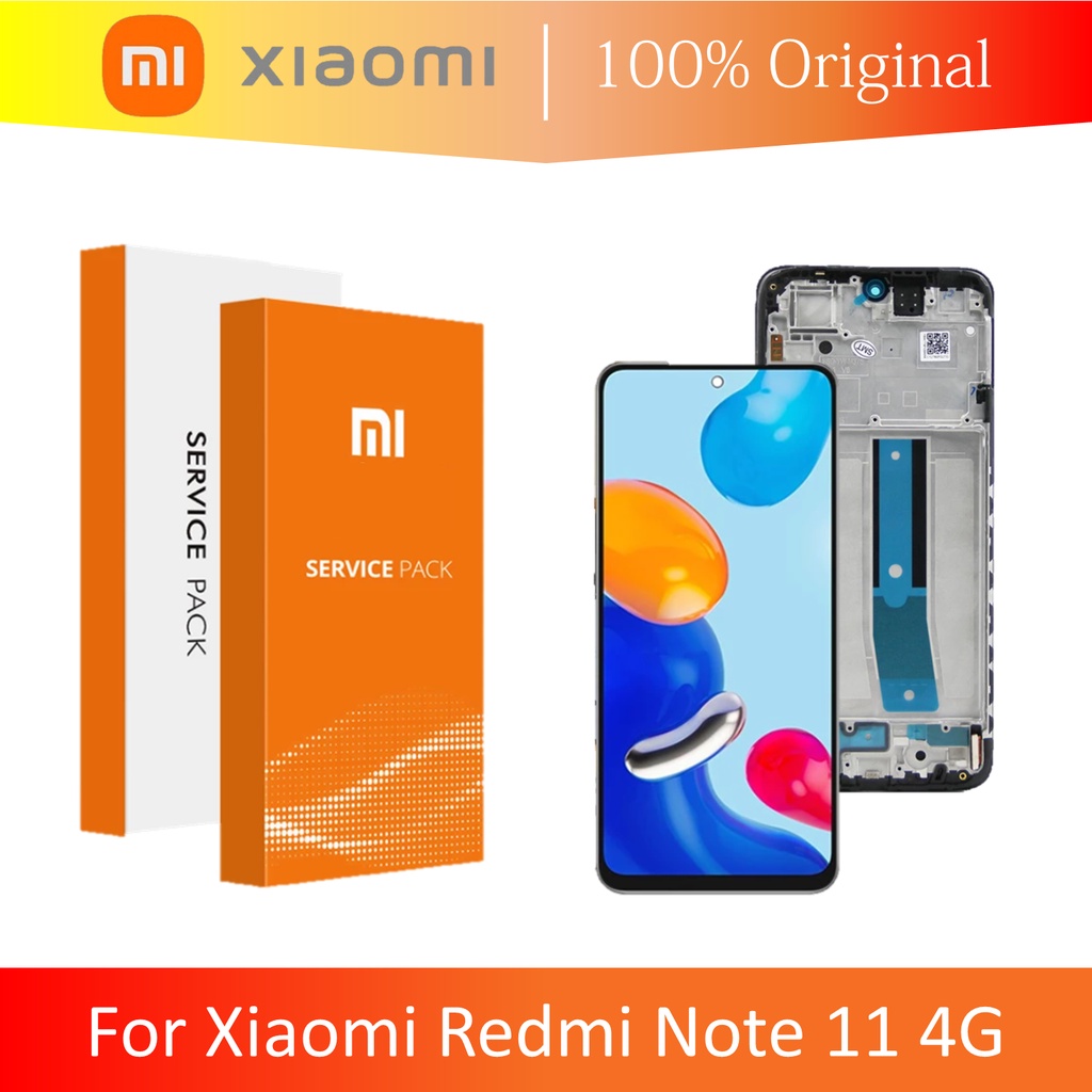 (ORIGINAL 100% XIAOMI) LCD + FRAME XIAOMI REDMI NOTE 11 4G