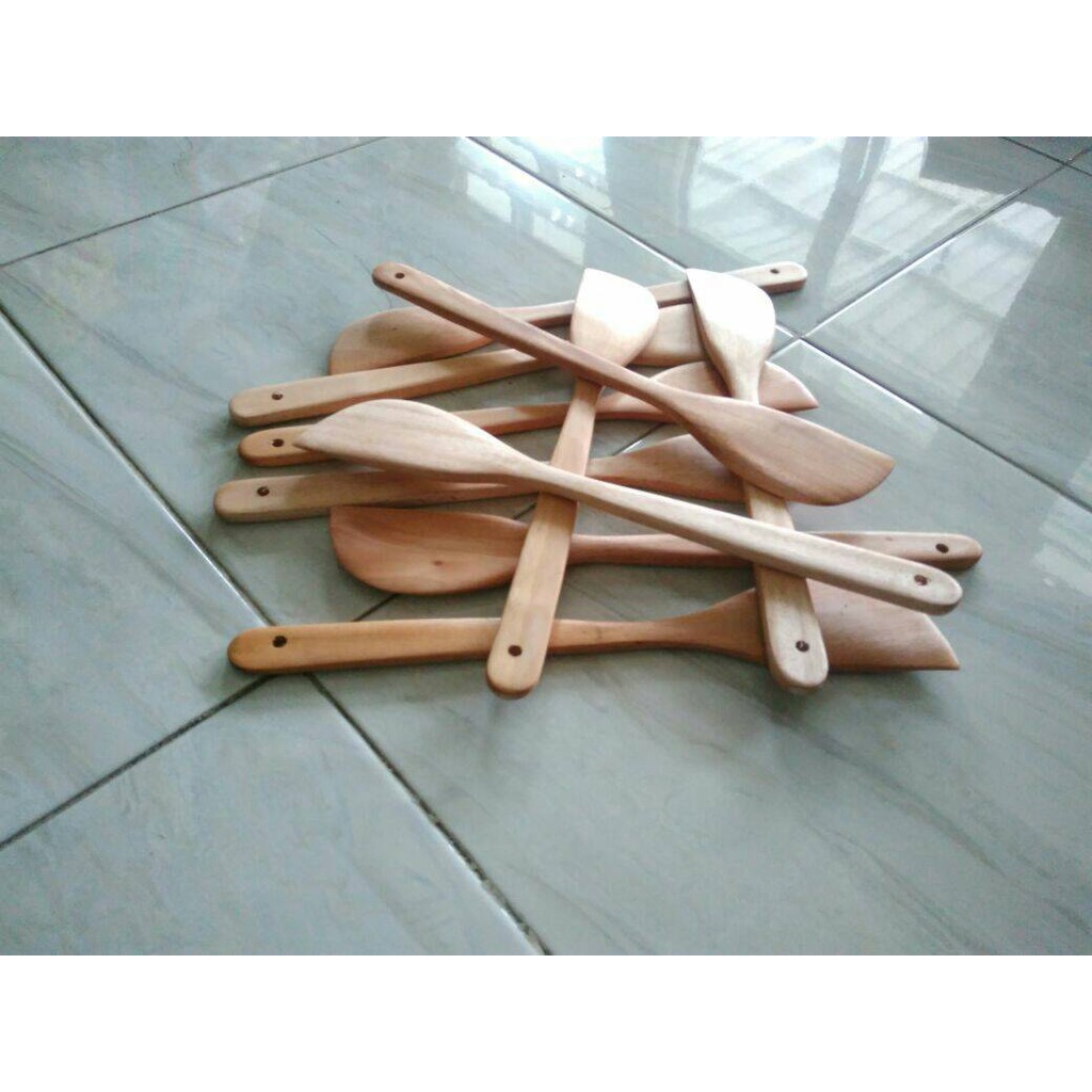 Spatula Kayu / Sodet atau Sutil Kayu / Spatula Kayu Mahoni / Sutil Kayu Mahoni