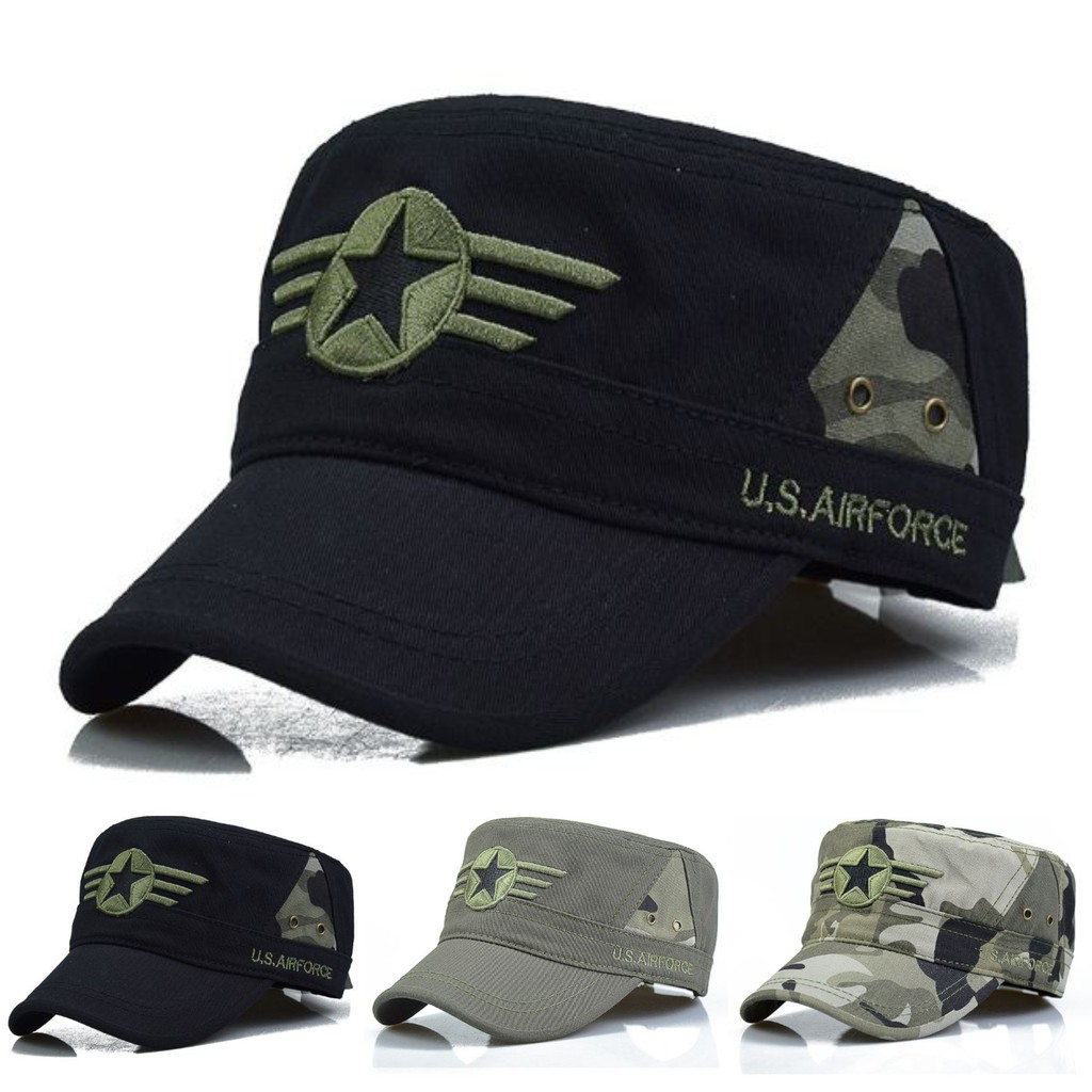 Topi Komando Militer Star Logo Cotton Drill Import