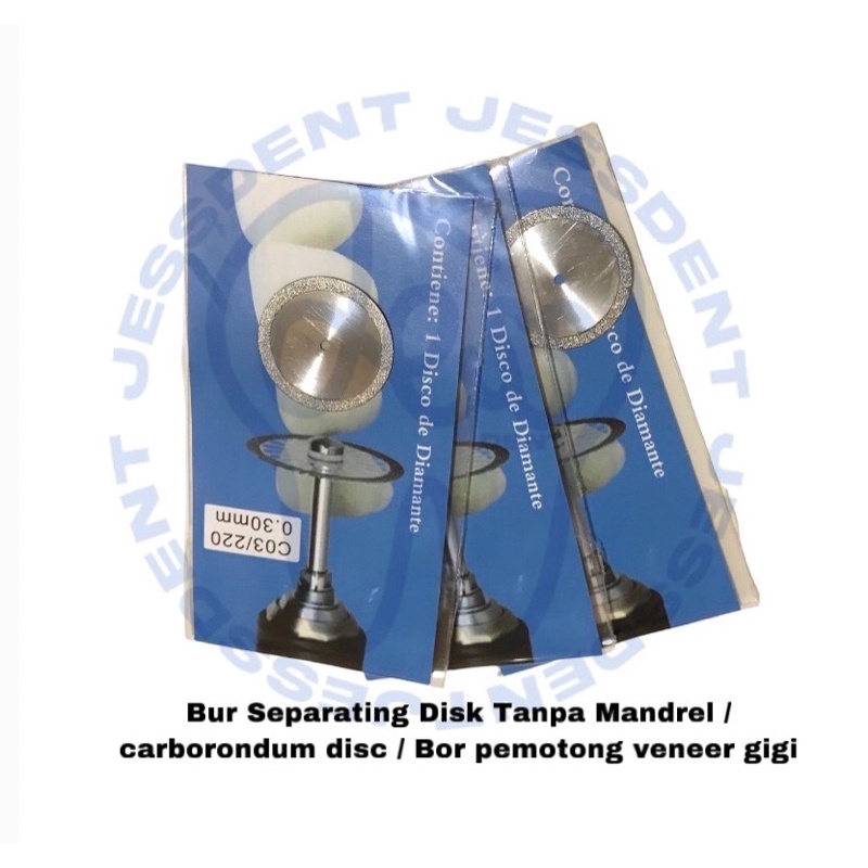 Bur Separating Disk Tanpa Mandrel / carborondum disc / Bor pemotong veneer gigi