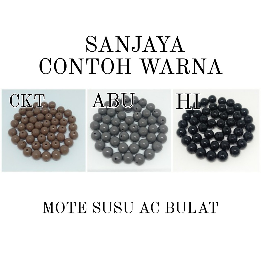 MOTE SUSU / MANIK SUSU / MANIK SUSU GLOSSY / MANIK SUSU BULAT / MOTE SUSU AC BULAT 8MM