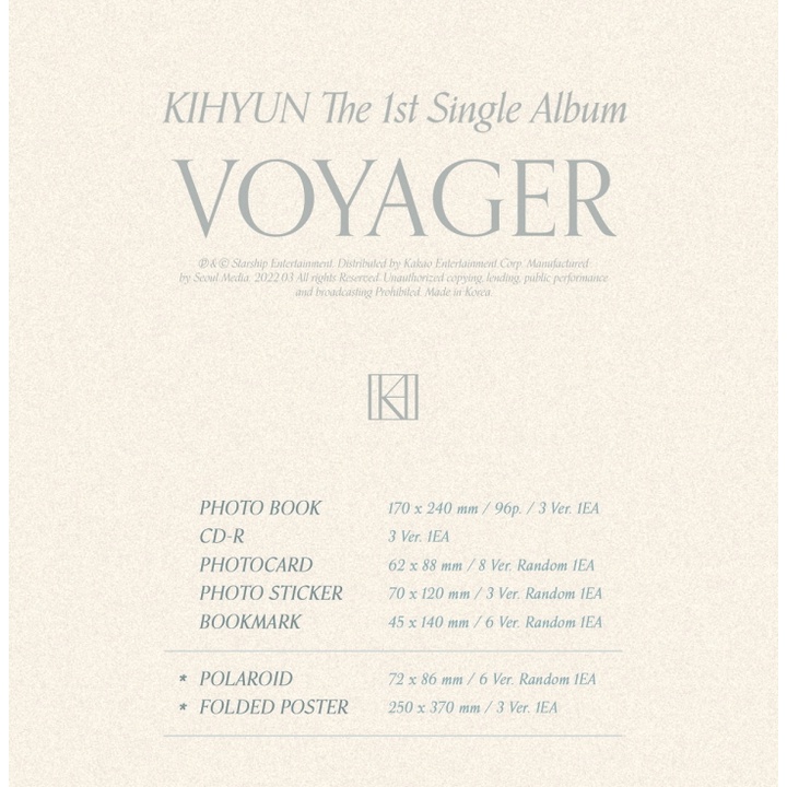 KIHYUN - The 1st Single Album VOYAGER