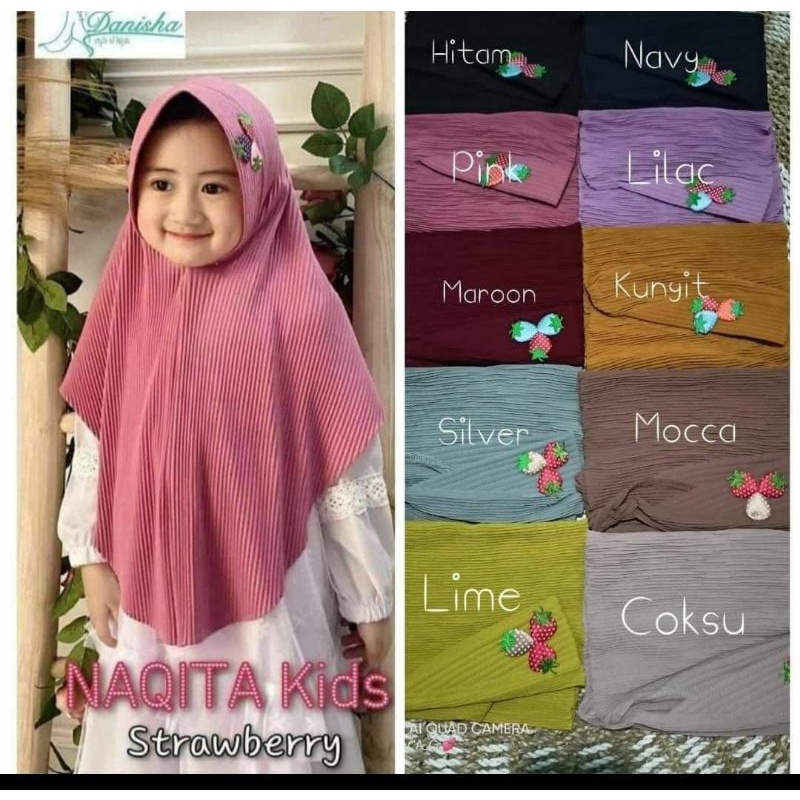 kerudung anak plisket