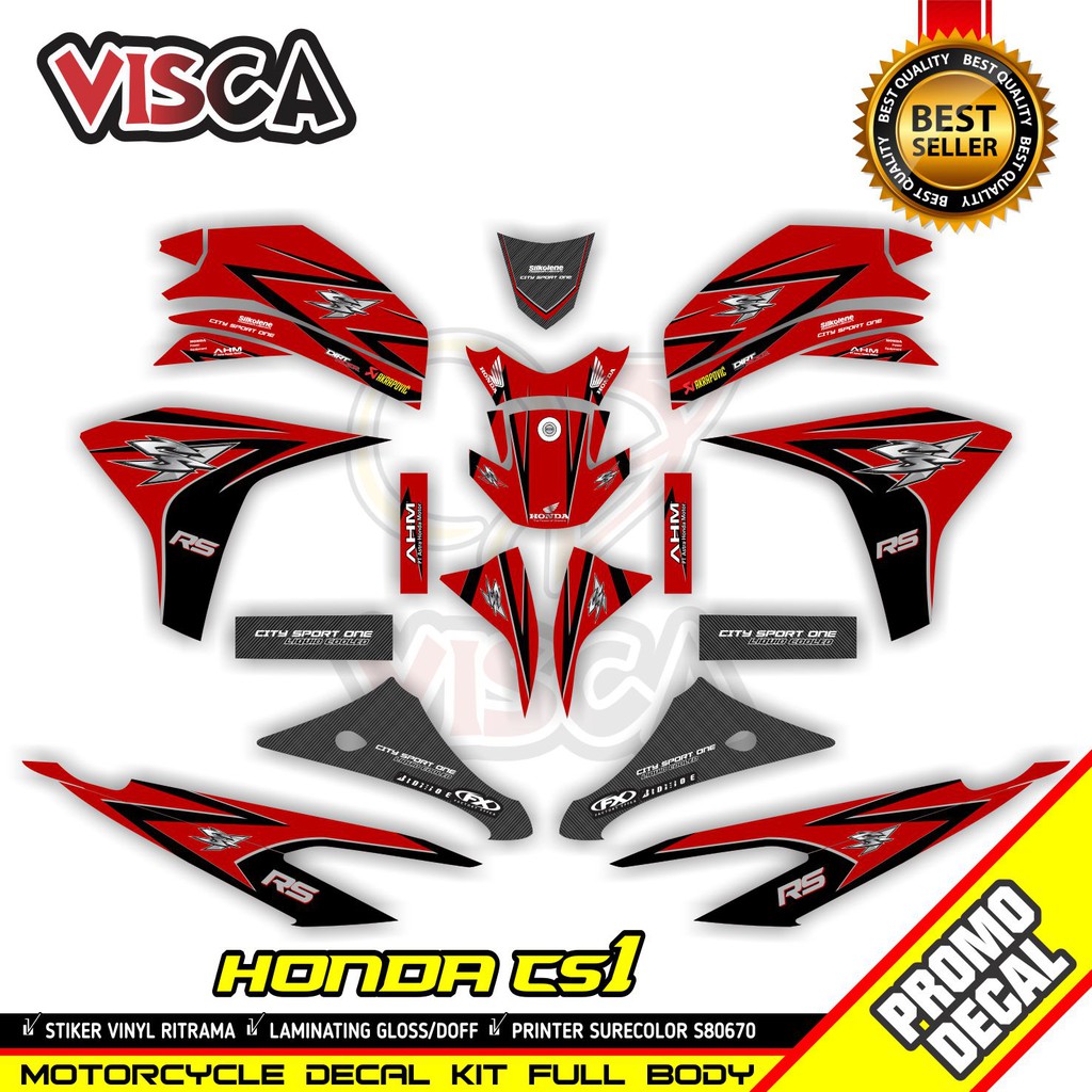 Decal Cs1 Decal Cs1 Fullbody Stiker Motor Cs1 Motif Original