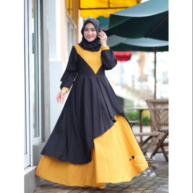 Gamis muslim umbrella Rebbeca dress Original MOZBUE