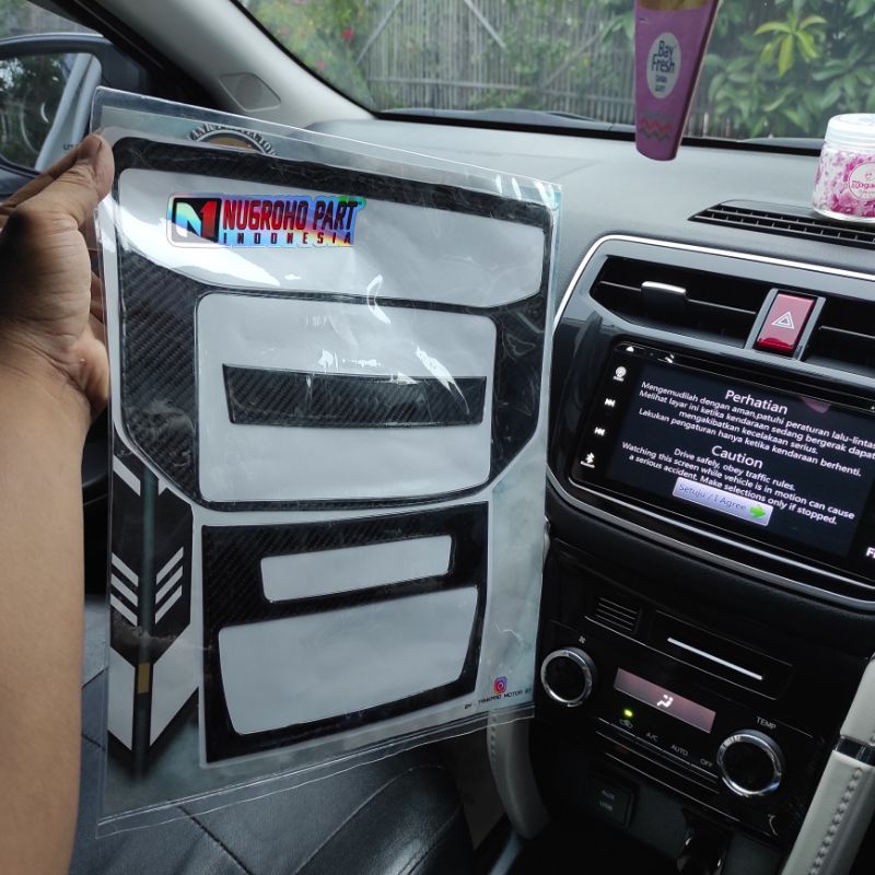 Stiker All New Rush Terios Stiker Pad Protector Panel Head Unit