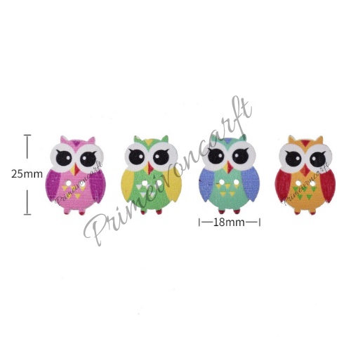 50pcs kancing OWL