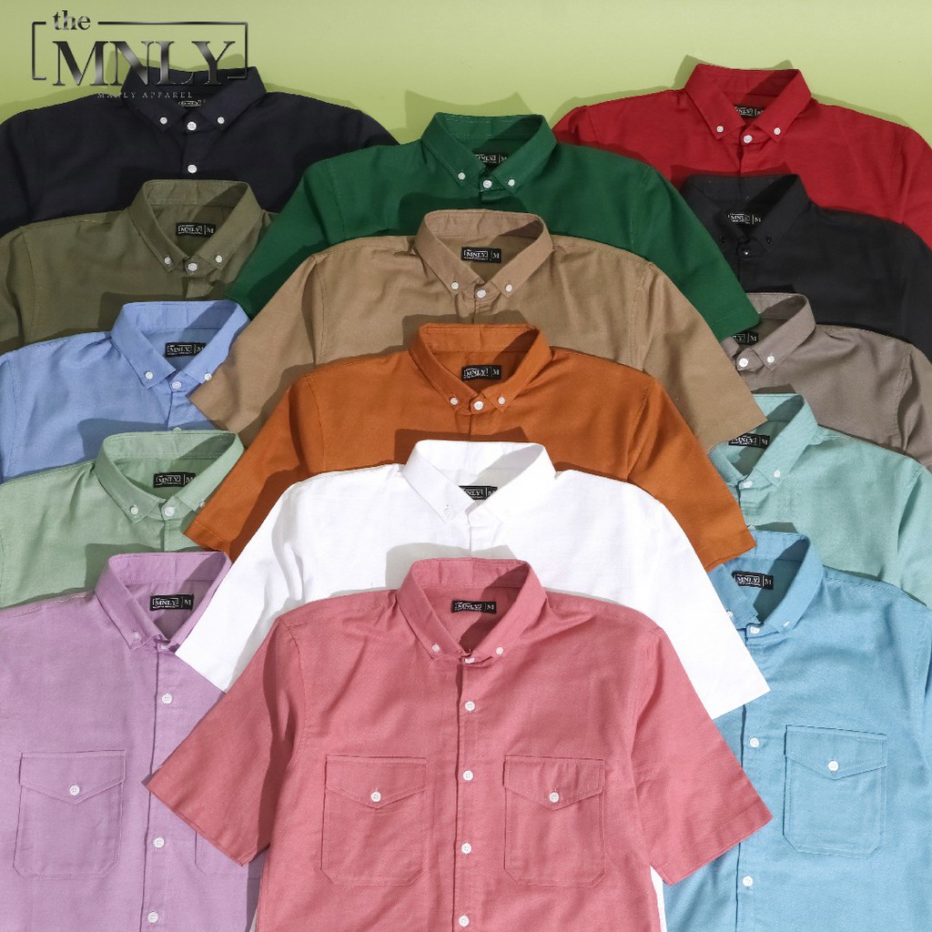 Kemeja Casual Lengan Pendek Linen Cotton Premium the MNLY Original