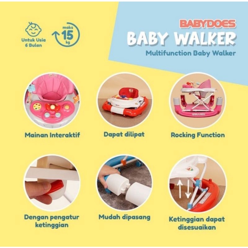 Baby Does Baby Walker CH1077 2in1 Bisa Ayun CH11078 CH-11086TZ